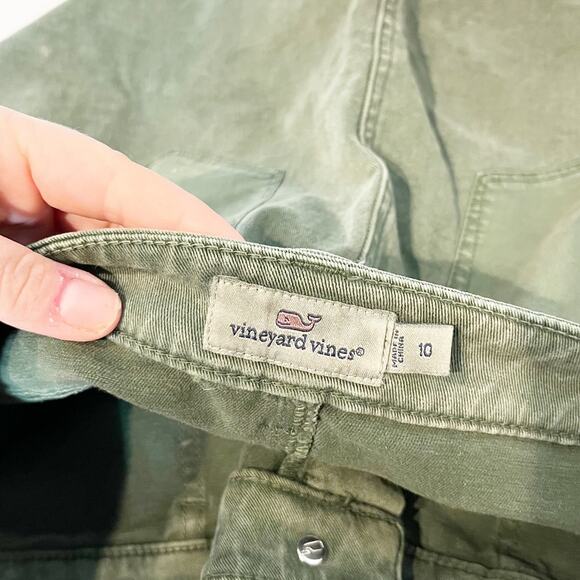 Vineyard Vines Cotton Denim Mini Skirt Green 10 - Picture 2 of 6